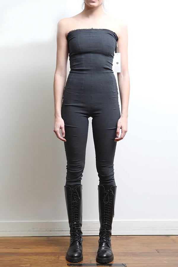 Marc Le Bihan stretch jumpsuit collection 10 meters of silk shrunk Handmade in France MLB-24905-HEI Bandeau jumpsuit 24905 PMLB2